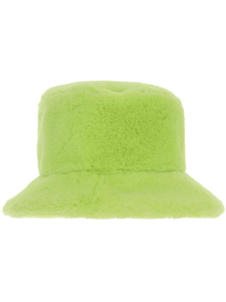 90s Green Fur Bucket Hat