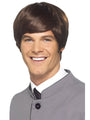 Short Brown 60's Male Mod Wig