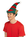 Elf Hat, Green with Red Stripes