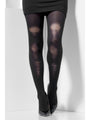 Opaque Tights with Distressed Detail