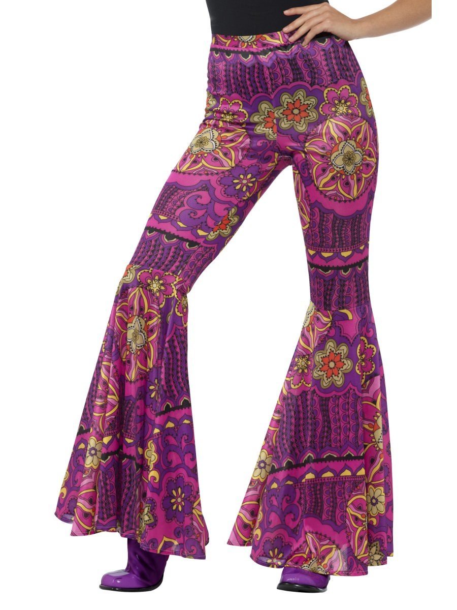 Psychedelic Flared Trousers, Ladies | Smiffys.com.au – Smiffys