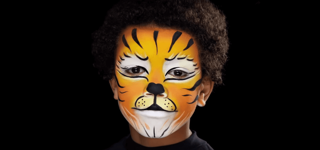 Children’s Tiger Face Paint Tutorial