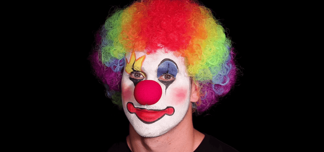 Male Clown Face Paint Halloween Make-Up Tutorial
