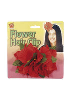 Hawaiian Flower Hair Clip, Red