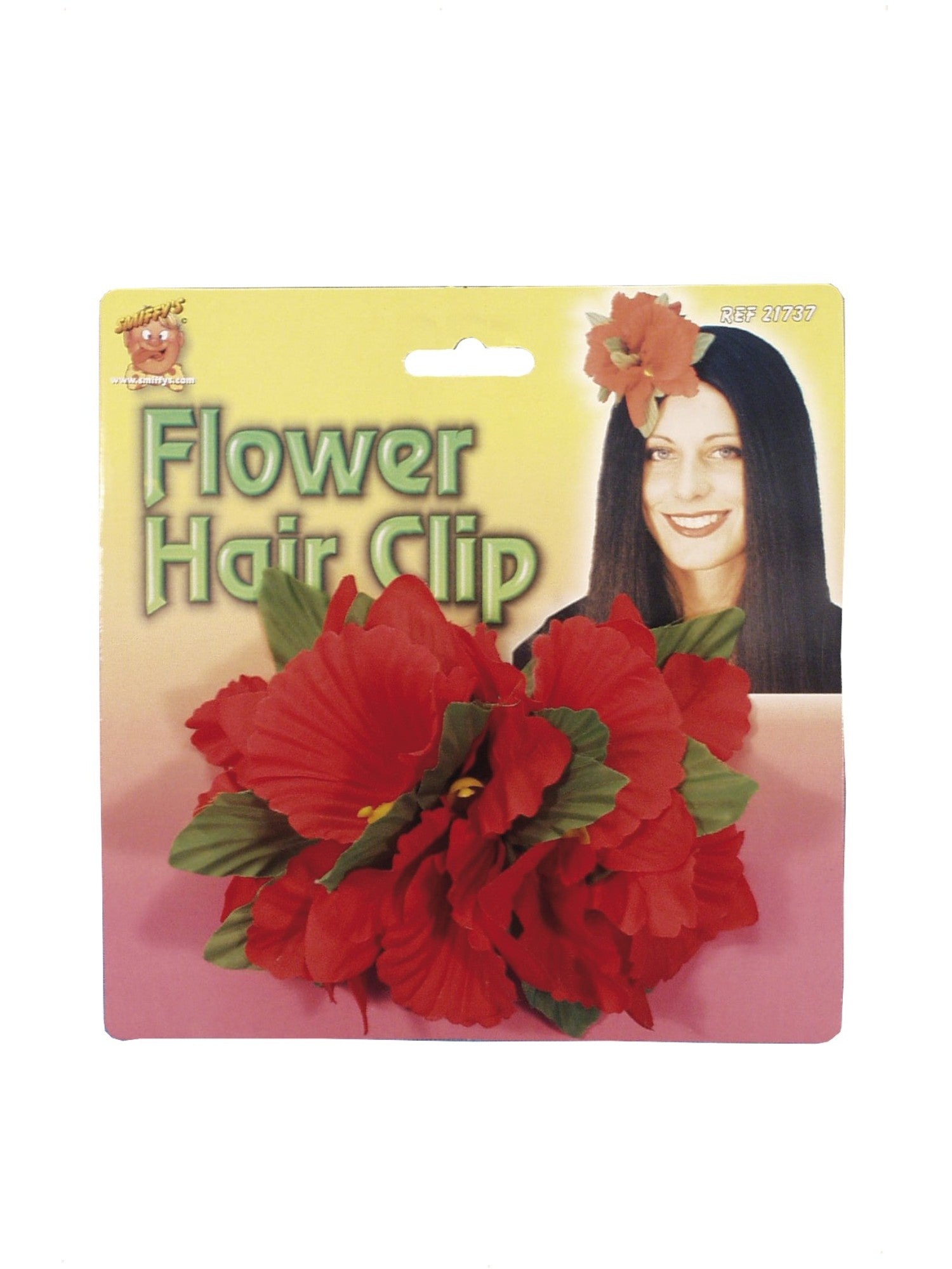 Hawaiian Flower Hair Clip, Red