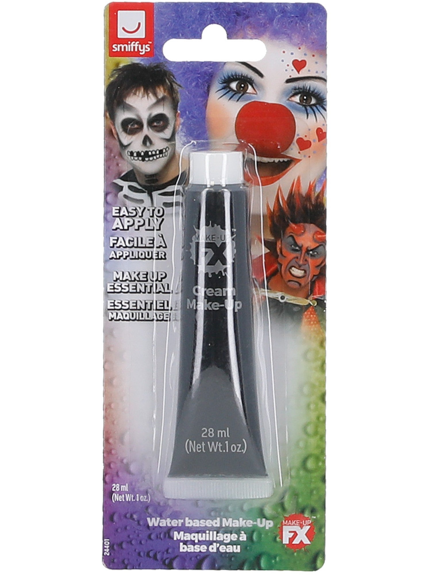 Smiffys Make-Up FX, Aqua Cream Make-Up, Black
