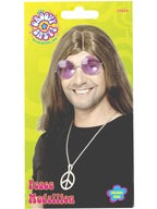 60s Peace Sign Hippie Medallion