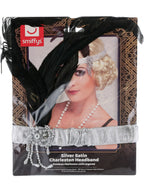 Silver Satin Charleston Headband
