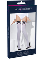 Opaque Hold-Ups, White, with Black Bows