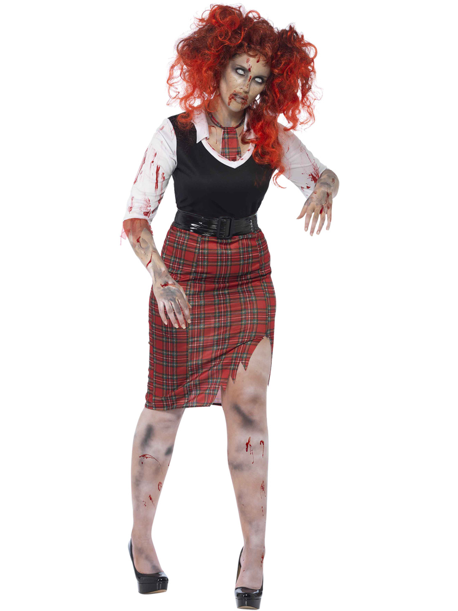 Curves Zombie School Girl Costume