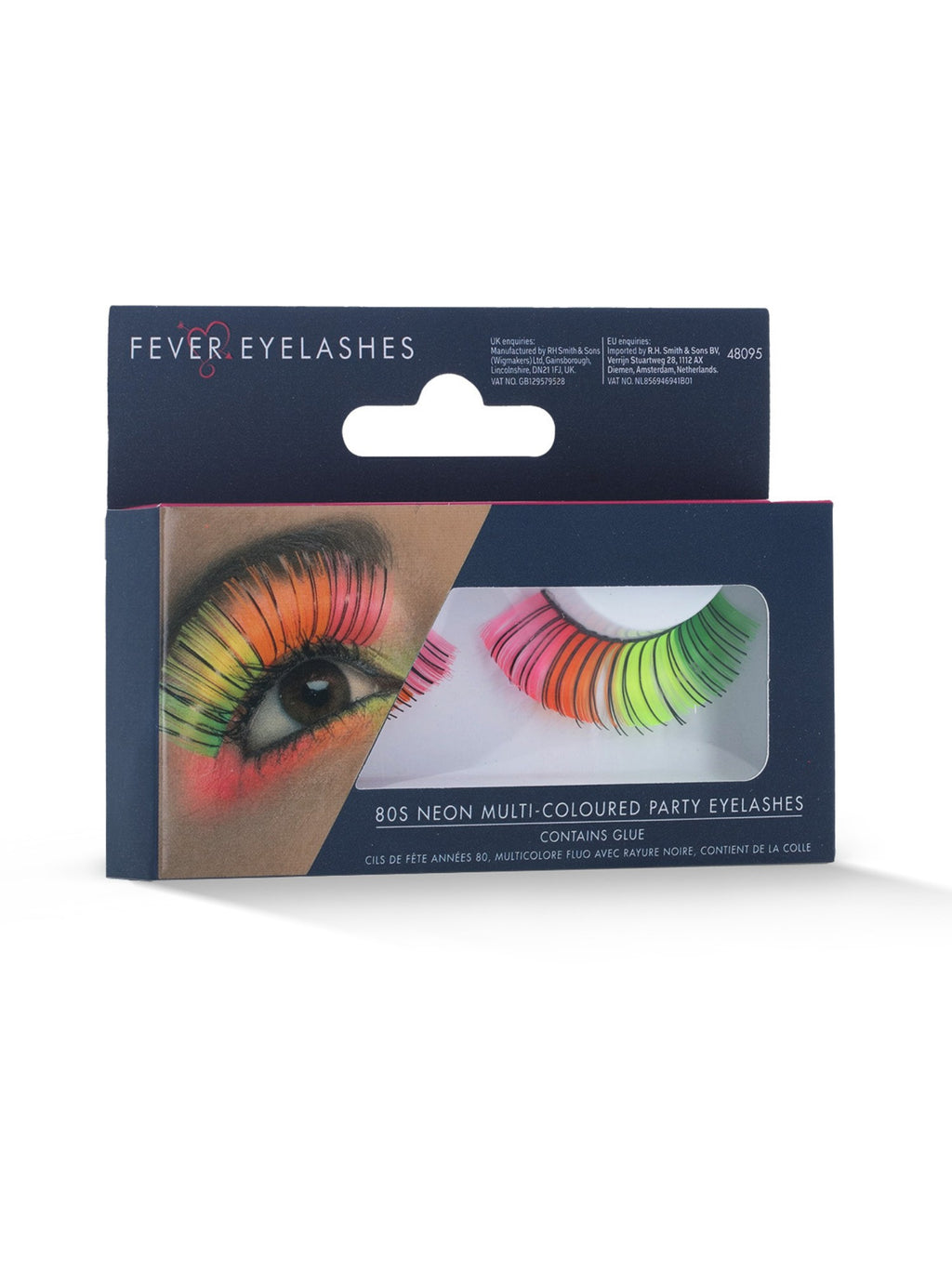 80s Party Eyelashes, Multi-Coloured