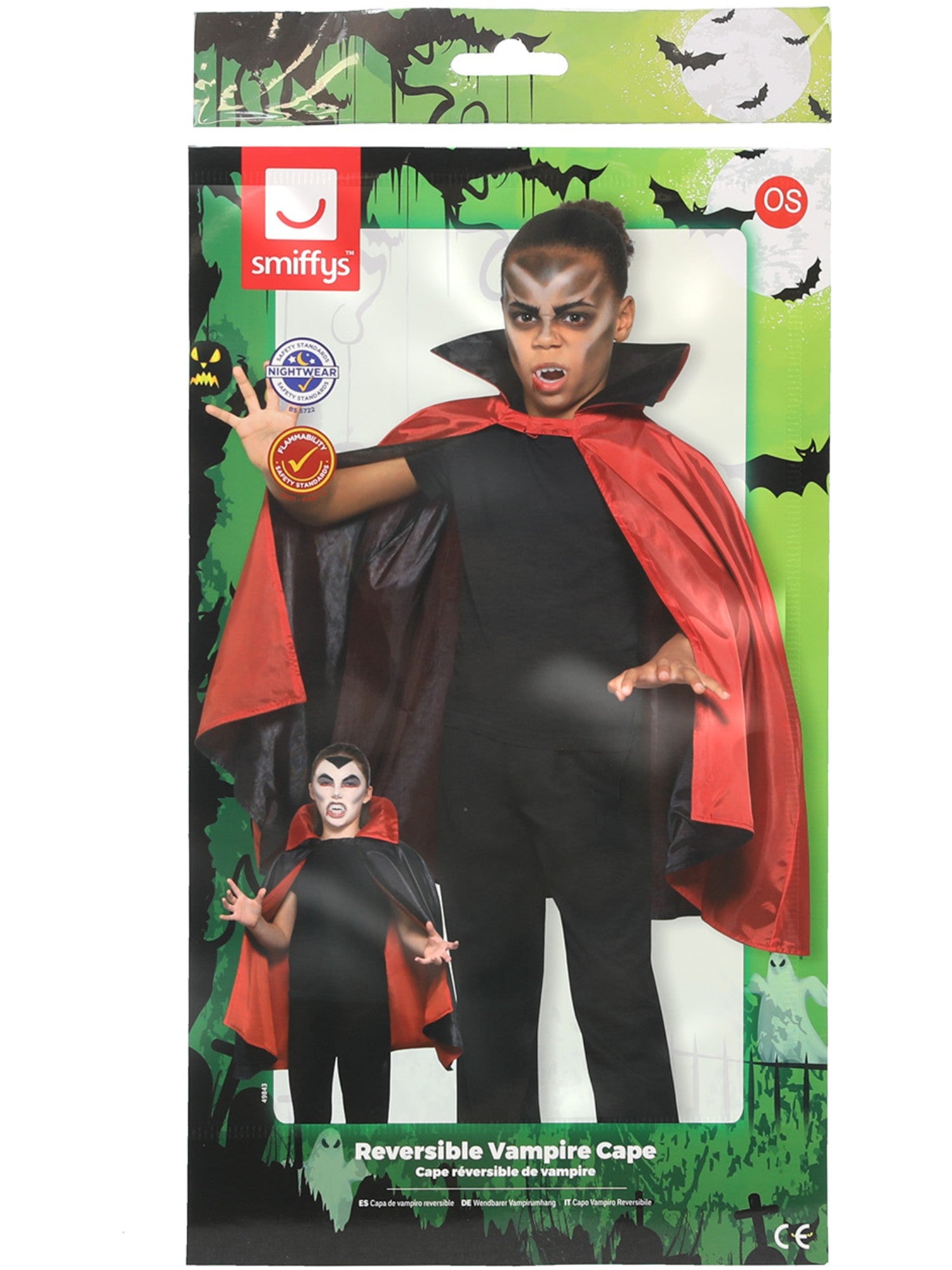 Reversible Vampire Cape, Kids