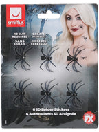 Smiffys Make-Up FX, 3D Spider Stickers