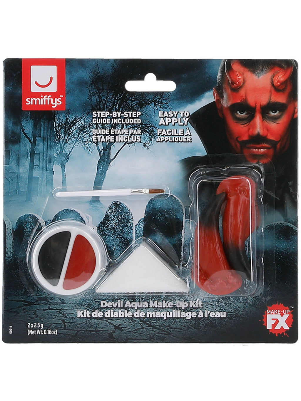 Smiffys Make-Up FX, Devil Kit, Aqua
