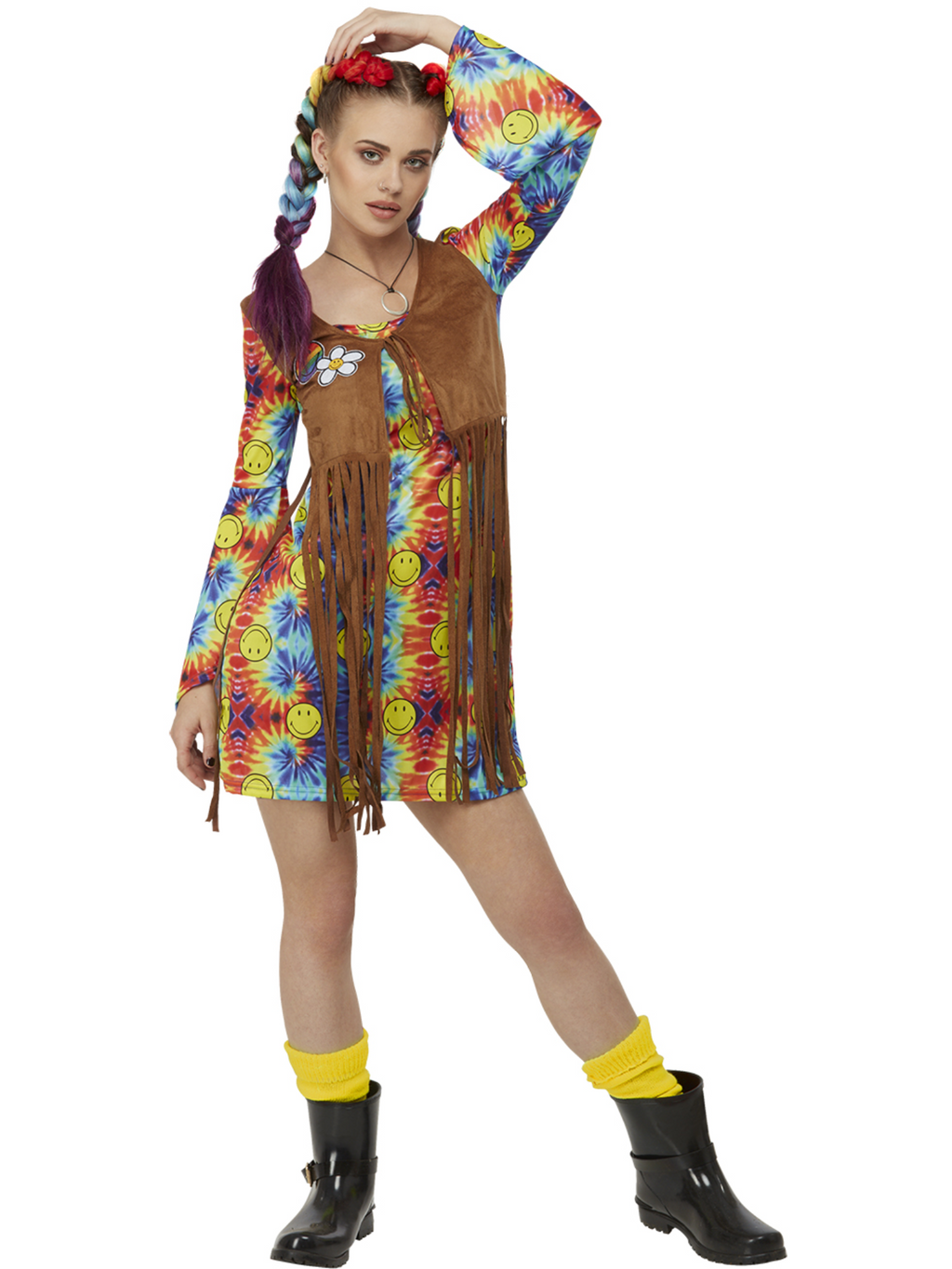 Smiley Hippy Dress, Multi-Coloured