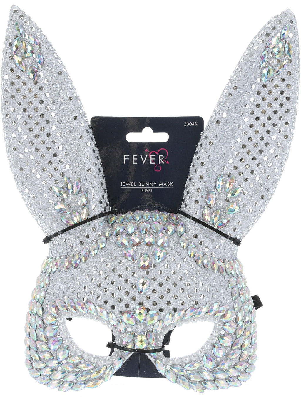 Fever Silver Jewel Bunny Mask
