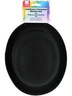 Kids Victorian Bowler Hat, Black