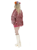 Fever Tinsel Festival Jacket, Pink
