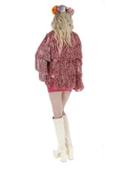 Fever Tinsel Festival Jacket, Pink