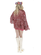 Fever Tinsel Festival Jacket, Pink