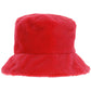 90s Red Fur Bucket Hat