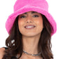 90s Pink Fur Bucket Hat