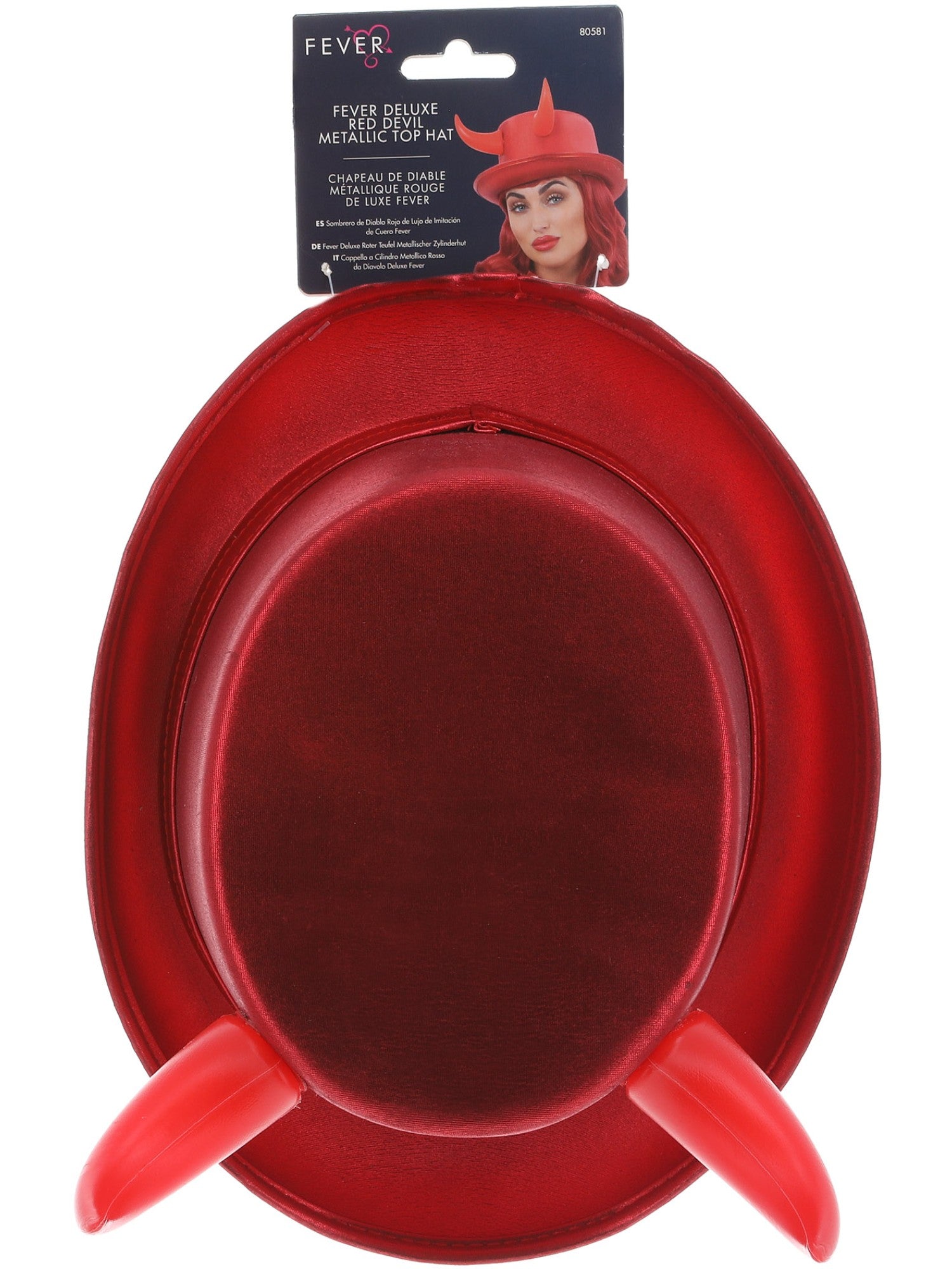 Fever Deluxe Red Devil Metallic Top Hat