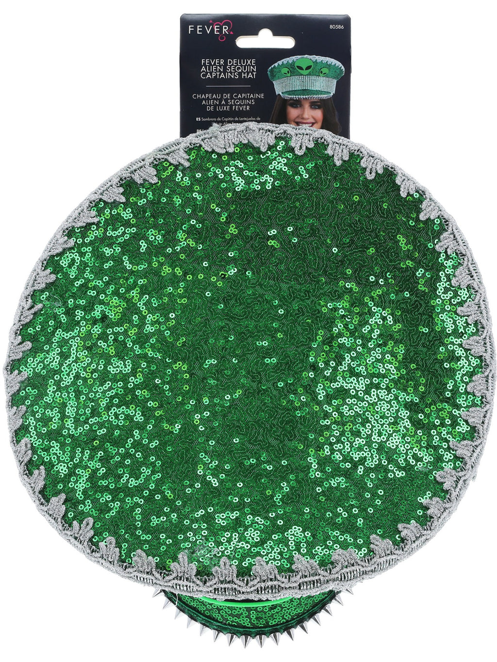 Fever Deluxe Alien Sequin Captains Hat
