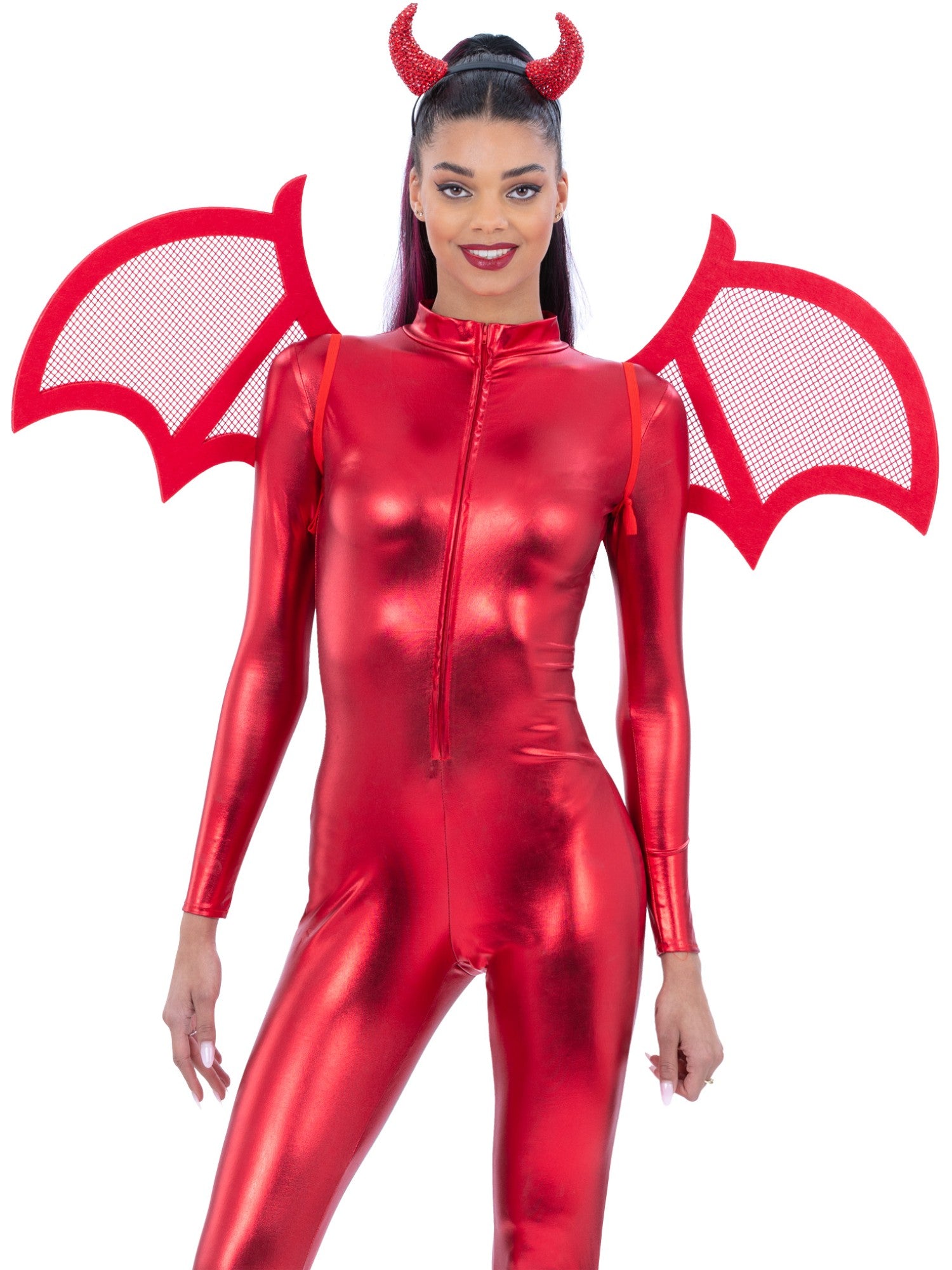 Red Mesh Devil Wings
