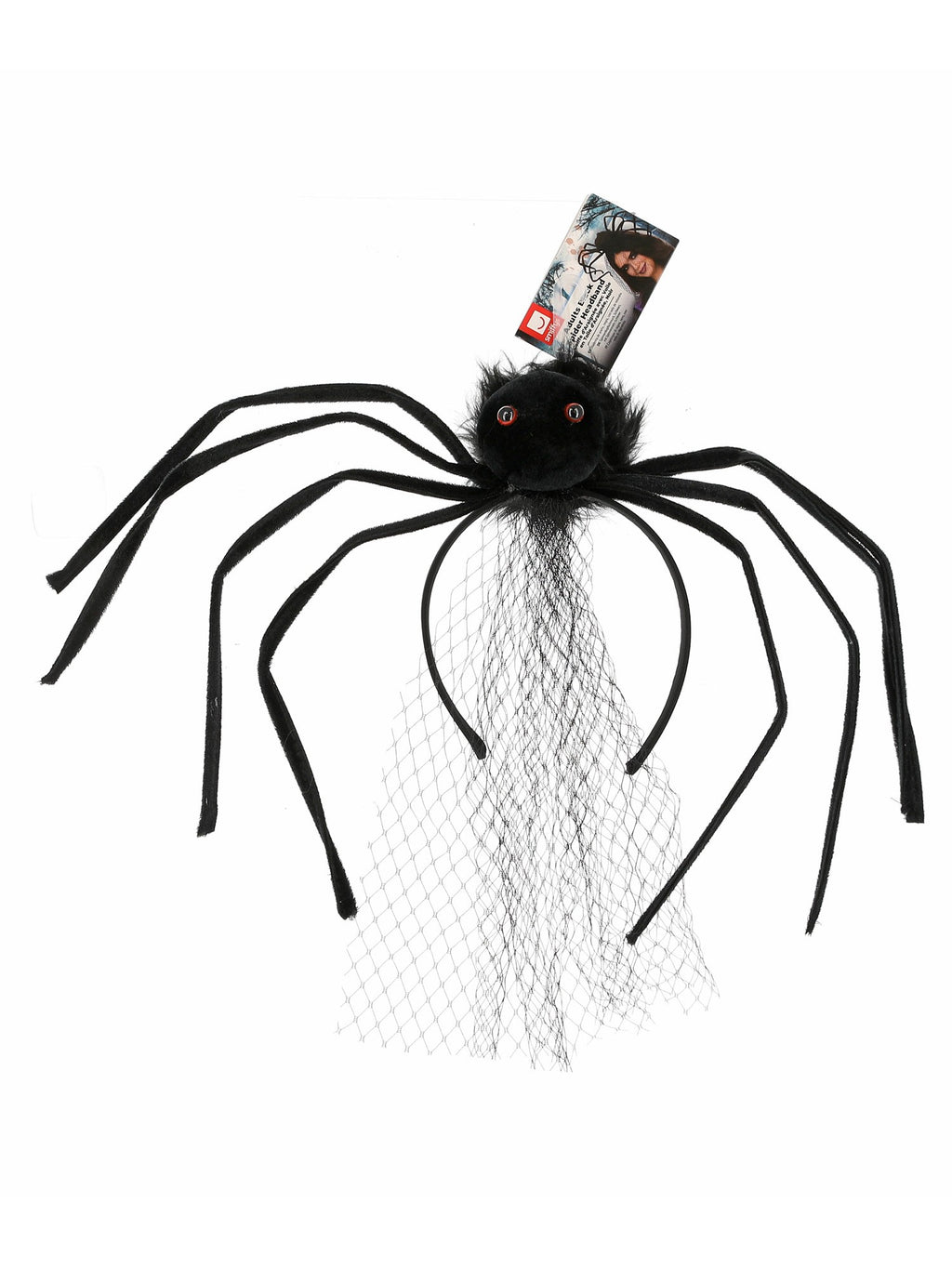 Adults Black Spider Headband