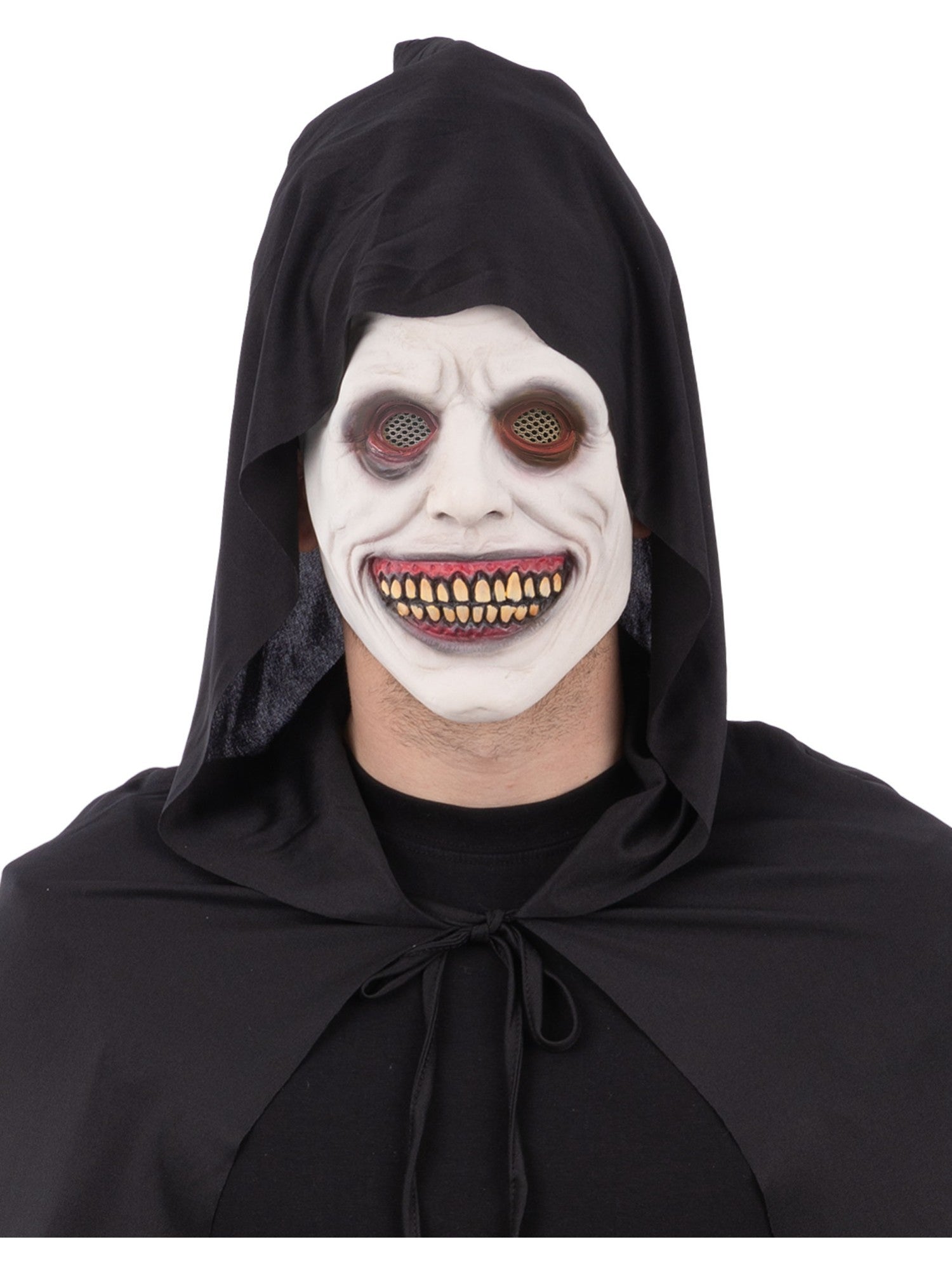 White Eyed Smiling Demon Latex Mask