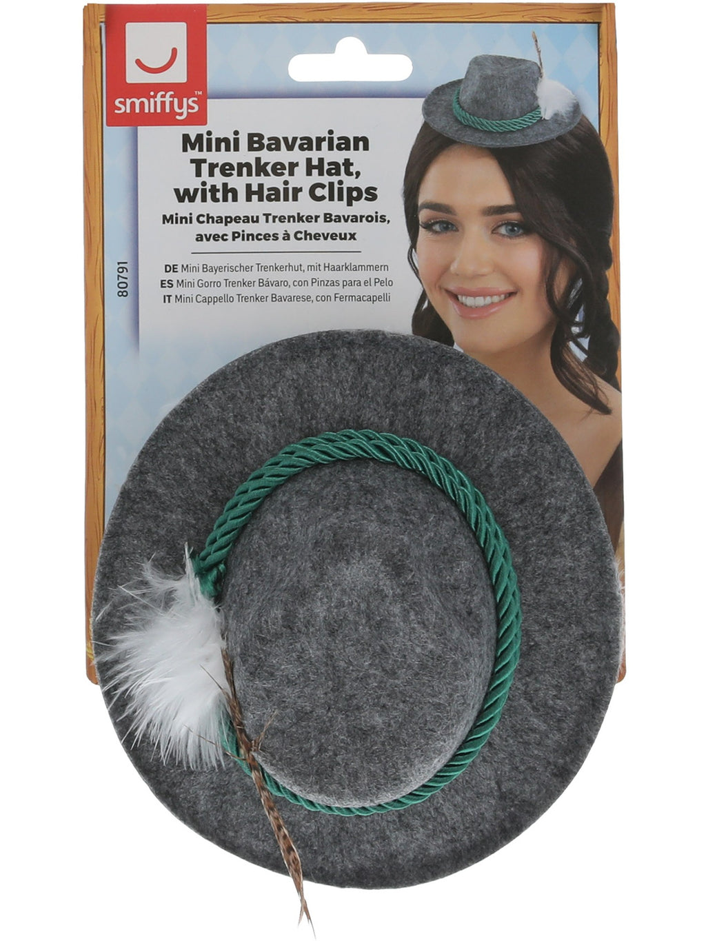 Mini Bavarian Trenker Hat, Grey