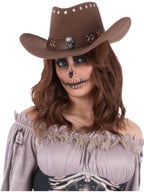 Adults Haunted Skeleton Outlaw Cowboy Hat