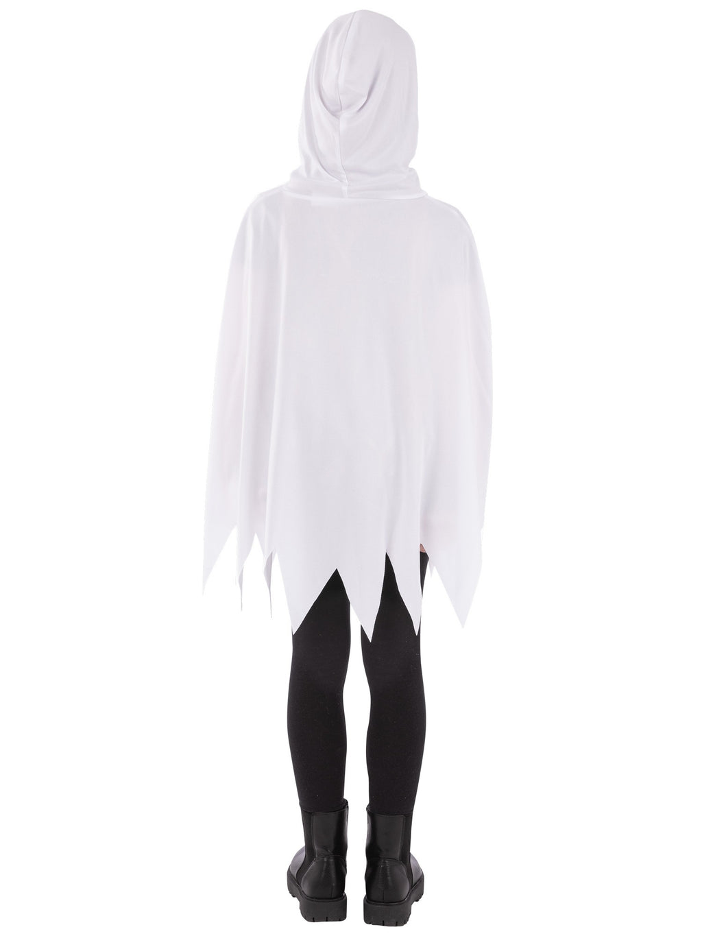 Kids Unisex White Ghost Poncho