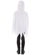 Kids Unisex White Ghost Poncho