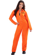 Escaped Prisoner Ladies Orange Boiler Suit Costume