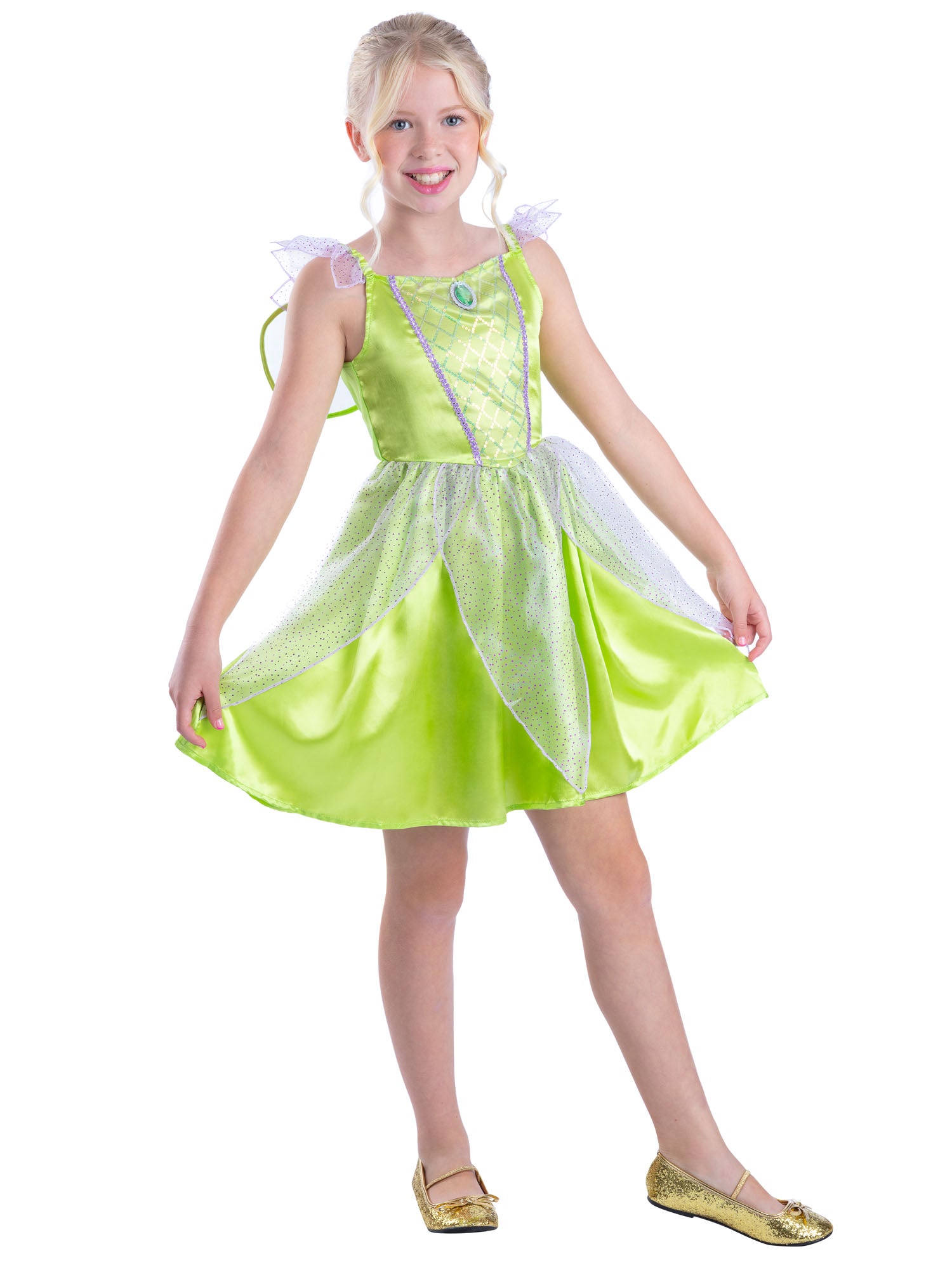 Green Fairy Costume with Dress & Wings