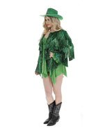 Fever Tinsel Festival Jacket, Green