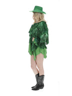 Fever Tinsel Festival Jacket, Green