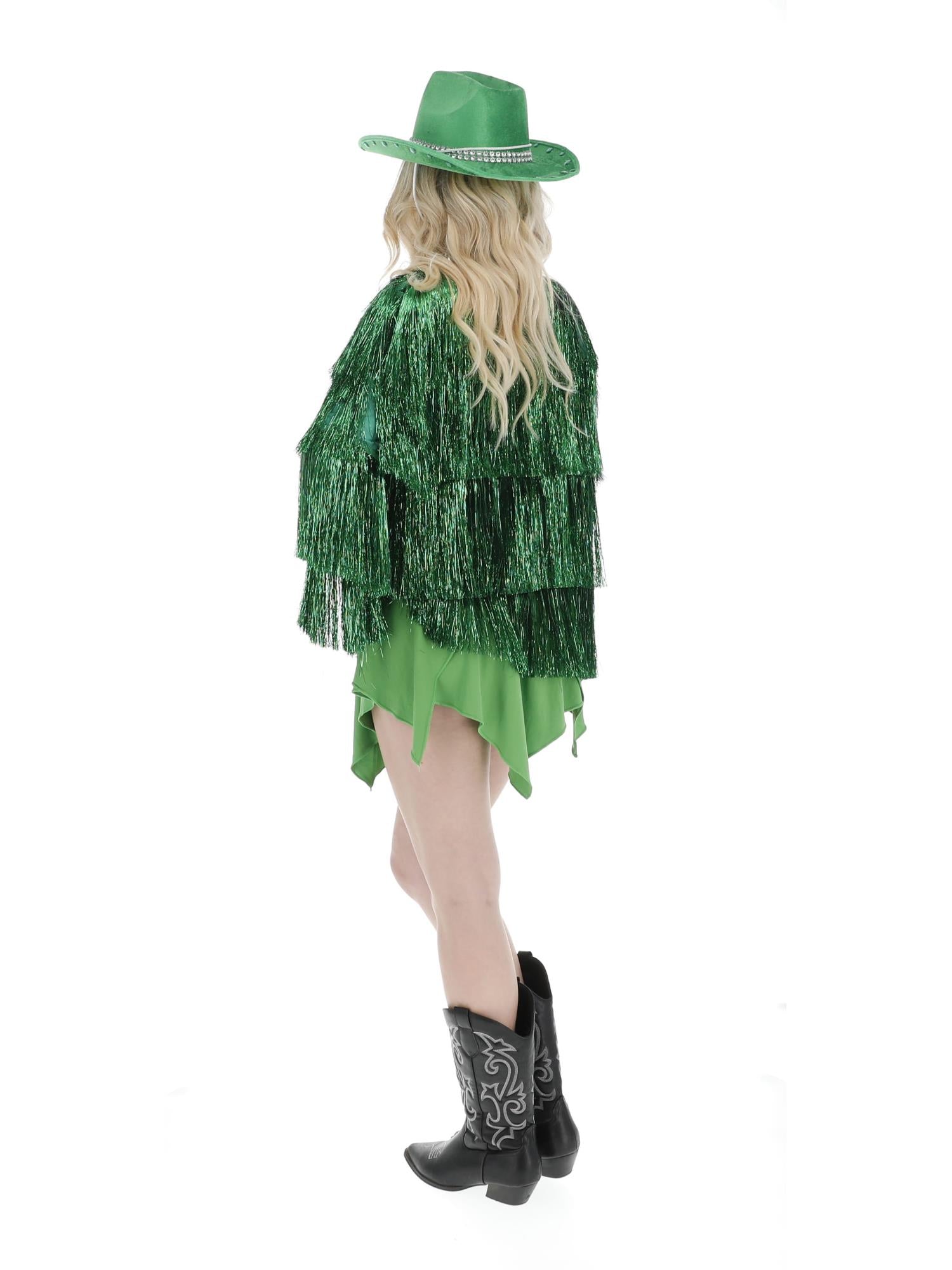 Fever Tinsel Festival Jacket, Green
