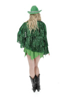 Fever Tinsel Festival Jacket, Green