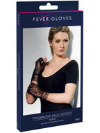 Fingerless Lace Gloves, Black