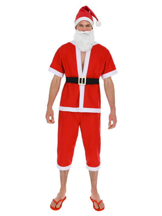 Santa Costume Shorts, Top with Short Sleeves