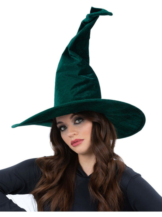 Emerald Green Velour Witch Hat