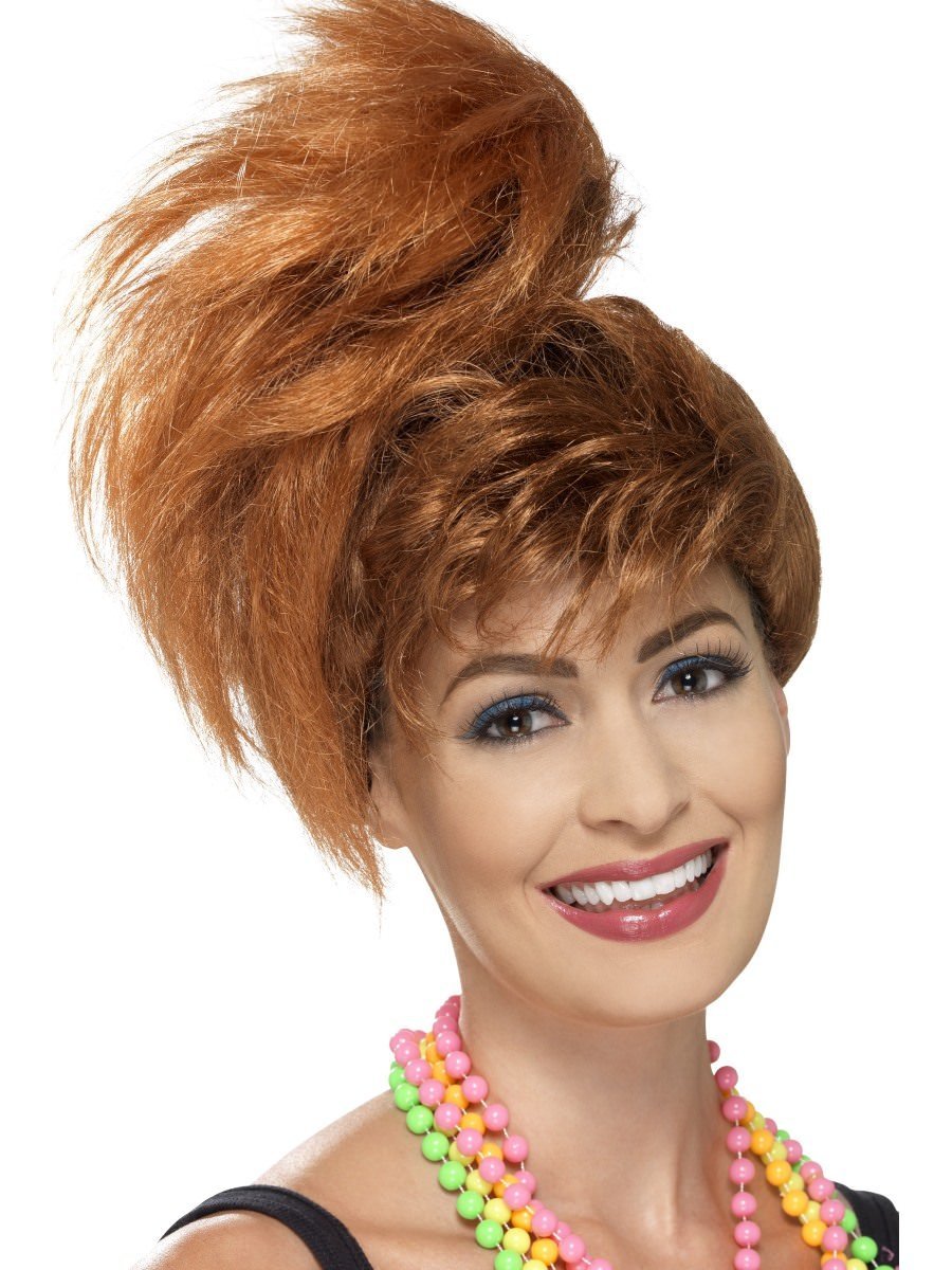80s Side Ponytail Wig with Fringe
