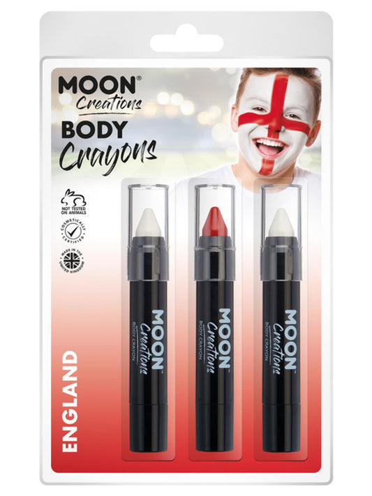 Moon Creations Body Crayons, Red, White