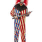Creepy Clown Costume, Red & Blue Alternate