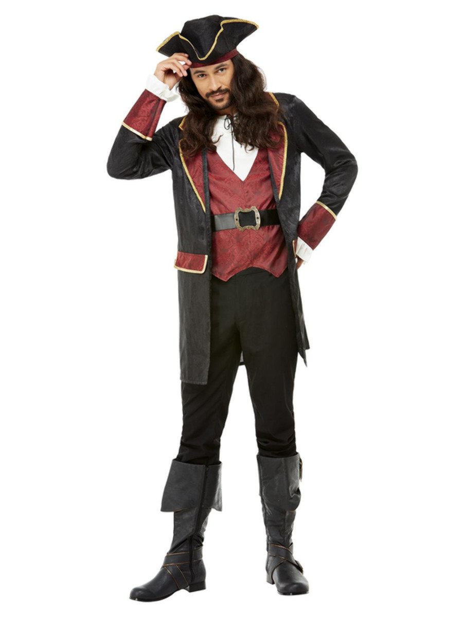 Deluxe Swashbuckler Pirate Costume, Black Alternate