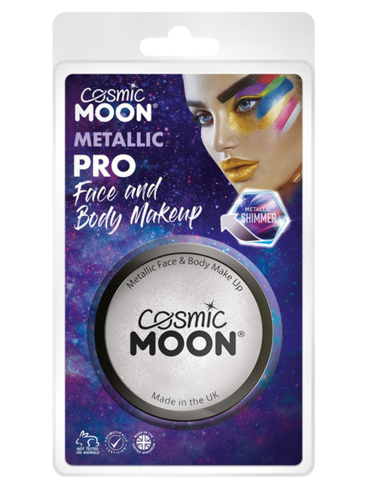Cosmic Moon Metallic Pro Face Paint Cake Pots, Silver