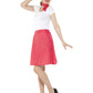 Adults 50s Polka Dot Skirt, Red